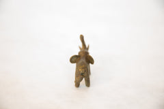 Vintage African Bronze Elephant with Trunk In Air // ONH Item ab00484 Image 2