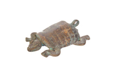 Vintage African Oxidized Copper Turtle with Small Head // ONH Item ab00490