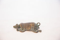 Vintage African Oxidized Copper Turtle with Small Head // ONH Item ab00490 Image 4