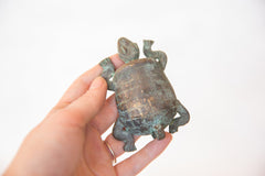 Vintage African Oxidized Copper Turtle with Small Head // ONH Item ab00490 Image 6