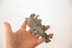 Vintage African Oxidized Copper Crocodile Eating Fish // ONH Item ab00495 Image 4