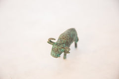 Vintage African Oxidized Copper Bull // ONH Item ab00504 Image 1