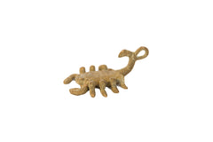 Vintage African Oxidized Bronze Scorpion Pendant // ONH Item ab00505