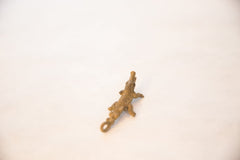 Vintage African Medium Oxidized Bronze Crocodile Pendant // ONH Item ab00506 Image 2