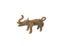 Vintage African Oxidized Bronze Elephant Pendant // ONH Item ab00507