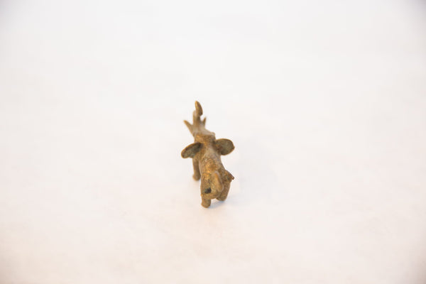 Vintage African Oxidized Bronze Elephant Pendant // ONH Item ab00507 Image 2