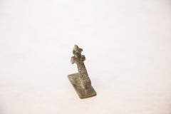 Vintage African Oxidized Copper Person Posing // ONH Item ab00515 Image 3