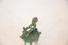 Vintage African Oxidized Copper Person Riding Animal // ONH Item ab00516 Image 3