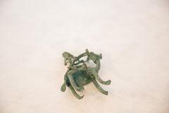 Vintage African Oxidized Copper Person Riding Animal // ONH Item ab00516 Image 5