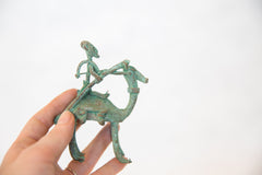 Vintage African Oxidized Copper Person Riding Animal // ONH Item ab00516 Image 6