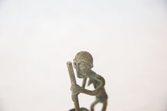 Vintage African Oxidized Copper Woman Churning Butter // ONH Item ab00517 Image 2