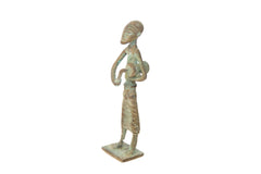 Vintage African Oxidized Copper Standing Drummer // ONH Item ab00519