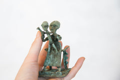 Vintage African Oxidized Copper Mother with Child Standing on Lap // ONH Item ab00522 Image 5