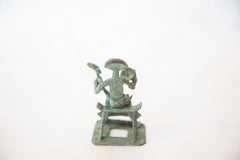 Vintage African Oxidized Copper Mother Feeding Child // ONH Item ab00523 Image 3