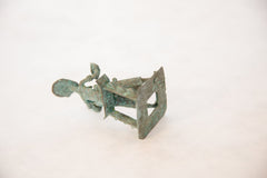 Vintage African Oxidized Copper Mother Feeding Child // ONH Item ab00523 Image 4