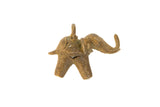 Vintage African bronze elephant pendant featuring a handmade coiled wire body.