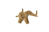 Vintage African elephant pendant with a coiled bronze wire body and spiral ears.