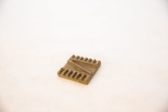 Vintage African Square Bronze Coin // ONH Item ab00547 Image 1