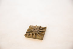 Vintage African Square Bronze Coin // ONH Item ab00550 Image 1