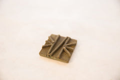 Vintage African Square Bronze Coin // ONH Item ab00551 Image 1