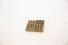 Vintage African Square Bronze Coin // ONH Item ab00552 Image 1