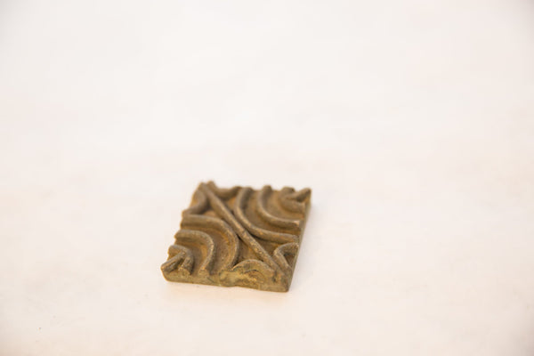 Vintage African Square Bronze Coin // ONH Item ab00553 Image 1