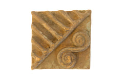 Vintage African Square Bronze Coin // ONH Item ab00554