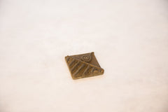 Vintage African Square Bronze Coin // ONH Item ab00556 Image 1
