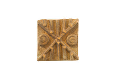 Vintage African Square Bronze Coin // ONH Item ab00558