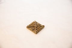 Vintage African Square Bronze Coin // ONH Item ab00558 Image 2