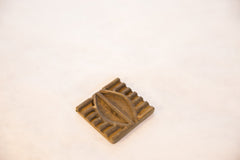 Vintage African Square Bronze Coin // ONH Item ab00562 Image 2