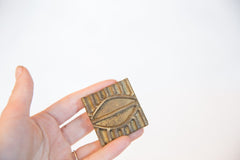 Vintage African Square Bronze Coin // ONH Item ab00562 Image 3