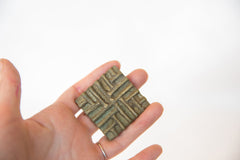 Vintage African Square Bronze Coin // ONH Item ab00563 Image 3