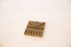 Vintage African Square Bronze Coin // ONH Item ab00564 Image 1
