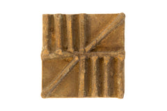 Vintage African Square Bronze Coin // ONH Item ab00566