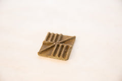 Vintage African Square Bronze Coin // ONH Item ab00566 Image 1