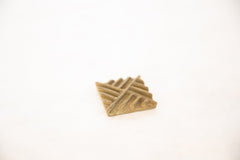 Vintage African Square Bronze Coin // ONH Item ab00567 Image 1