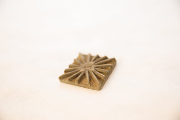 Vintage African Square Bronze Coin // ONH Item ab00568 Image 1