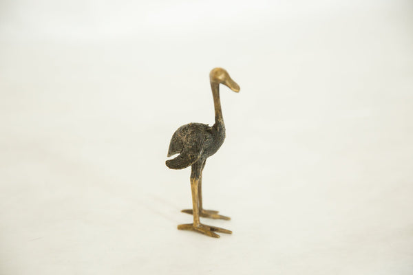 Vintage African Medium Bronze Ostrich // ONH Item ab00581 Image 1