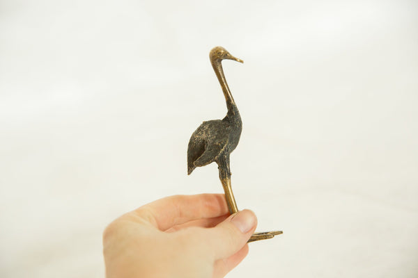 Vintage African Medium Bronze Ostrich // ONH Item ab00581 Image 3