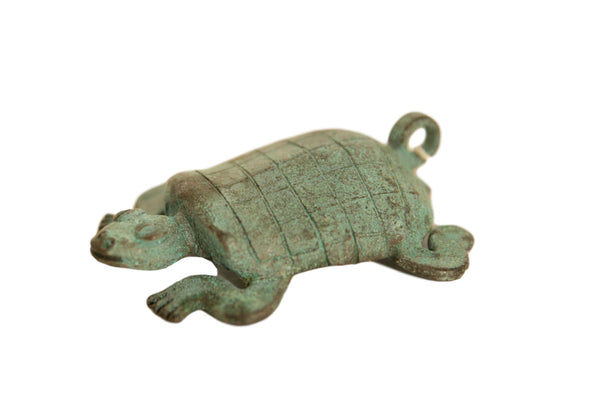 Vintage African Oxidized Copper Turtle // ONH Item ab00582