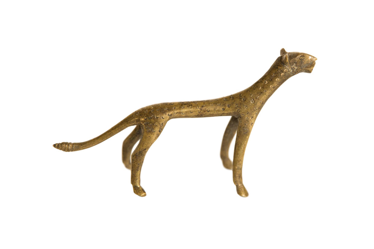 Vintage African Bronze Cheetah // ONH Item ab00584