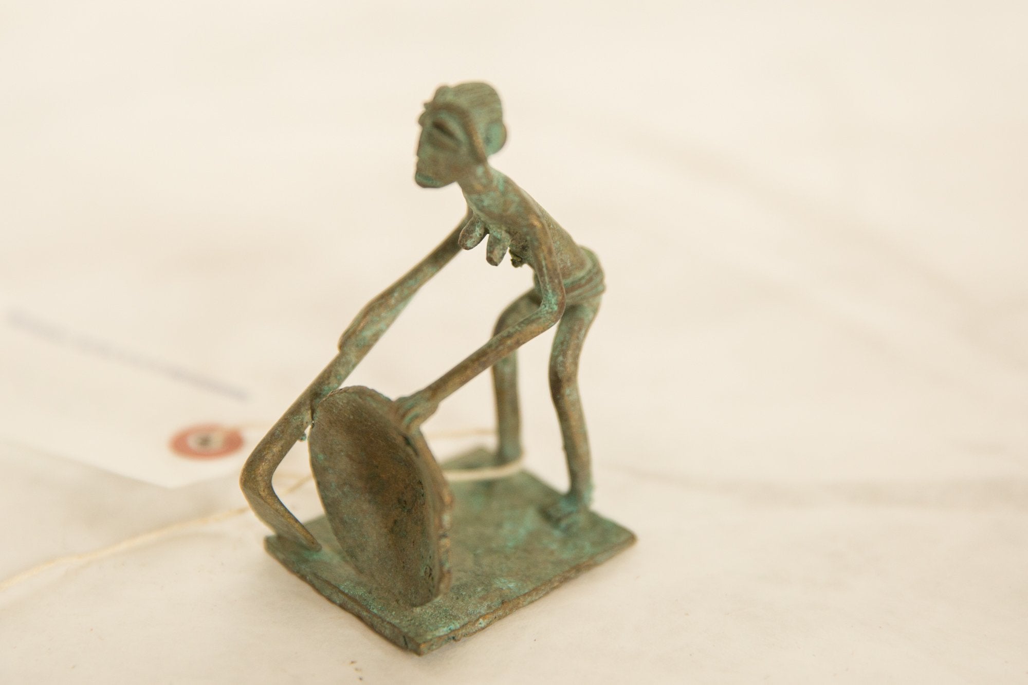 Vintage African Oxidized Copper Female Farmer // ONH Item ab00588 Image 1