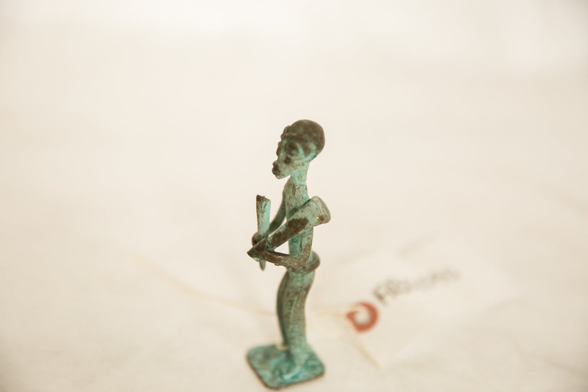 Vintage African Oxidized Copper Male Farmer // ONH Item ab00590 Image 1