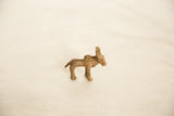 Vintage African bronze water buffalo, detailed side profile, handmade patina.