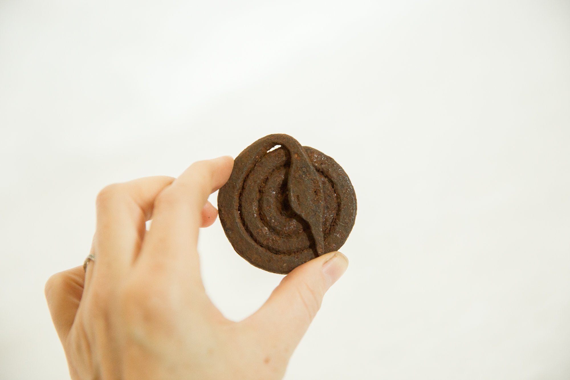 Vintage African Iron Coiled Sleeping Snake // ONH Item ab00598 Image 1