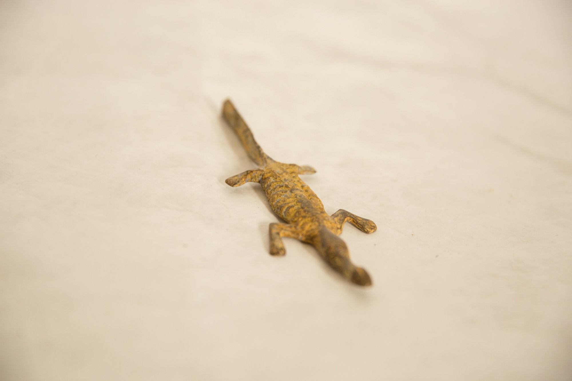 Vintage African Bronze Light Backed Crocodiles // ONH Item ab00600 Image 1