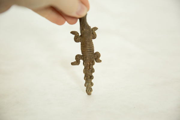 Vintage African Bronze Alligator // ONH Item ab00601 Image 2