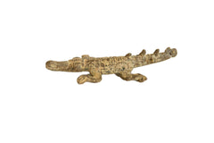 Vintage African Bronze Light Patina Crocodile // ONH Item ab00604