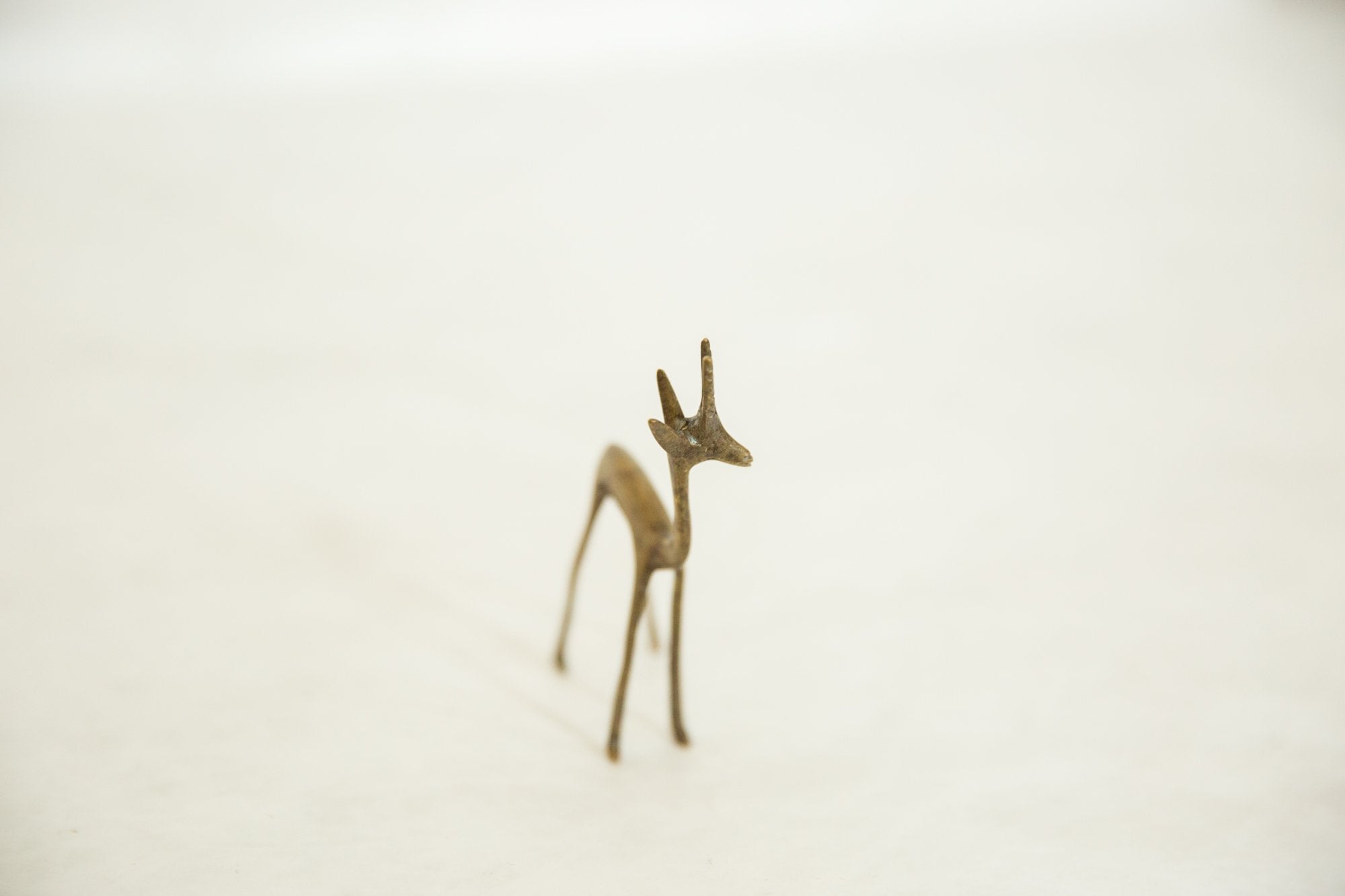 Vintage African Bronze Gazelle Fawn // ONH Item ab00606 Image 1